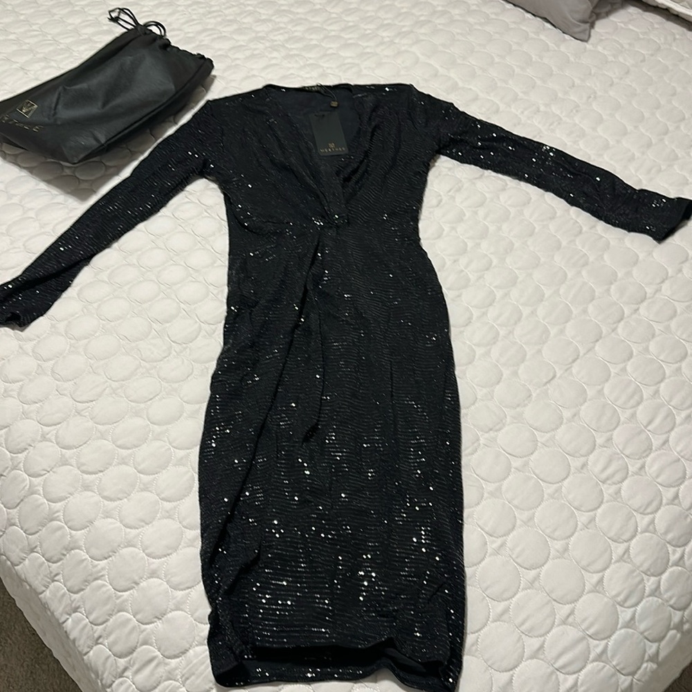 Me and Thee black sparkly cocktail dress